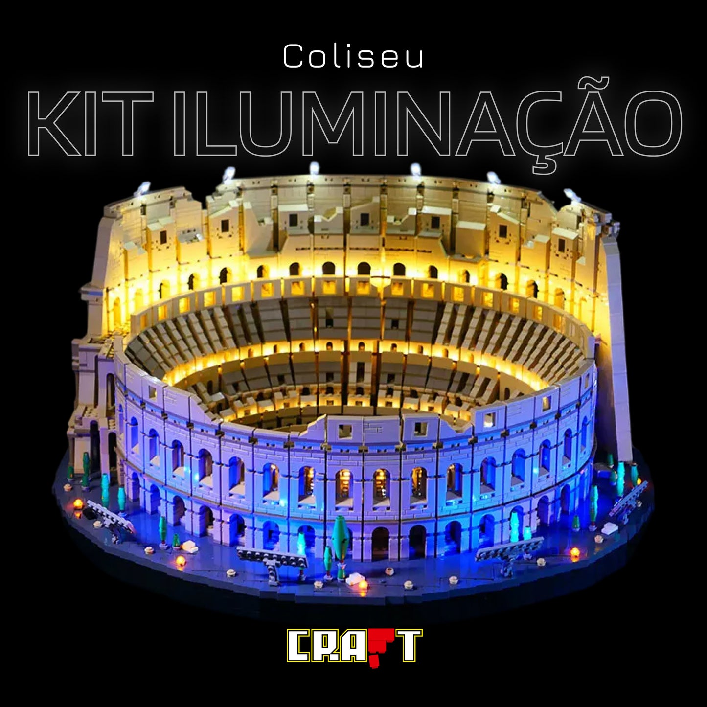 Kit de Ilumina&ccedil;&atilde;o para o Coliseu de Roma (9036 pe&ccedil;as)