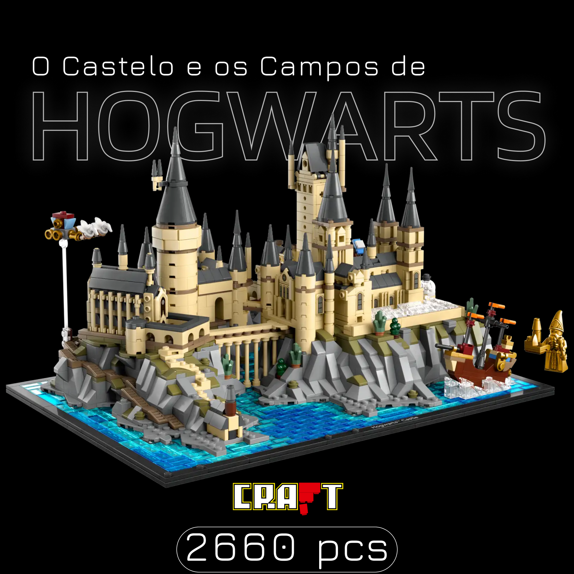 Harry Potter - O Castelo e os Campos de Hogwarts (2660 peças)