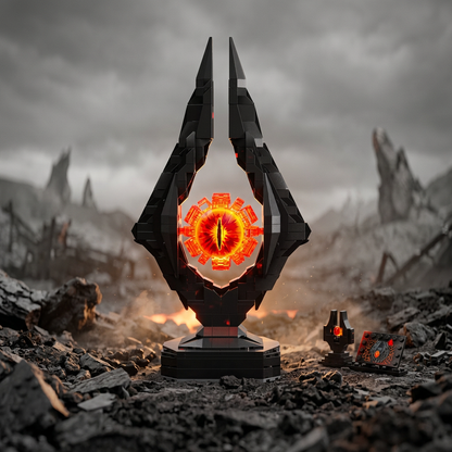 O Senhor dos An&eacute;is - Olho de Sauron com Ilumina&ccedil;&atilde;o (925 pe&ccedil;as)