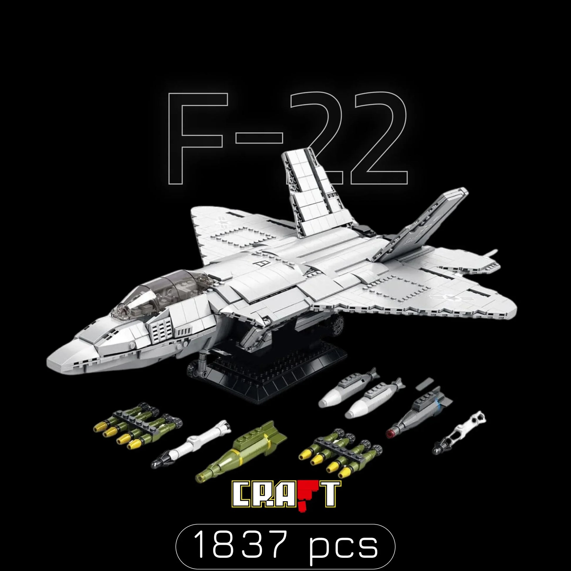 Ca&ccedil;a F-22 (1837 p&ccedil;s) - Brics Craft