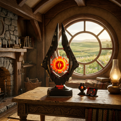 O Senhor dos An&eacute;is - Olho de Sauron com Ilumina&ccedil;&atilde;o (925 pe&ccedil;as)