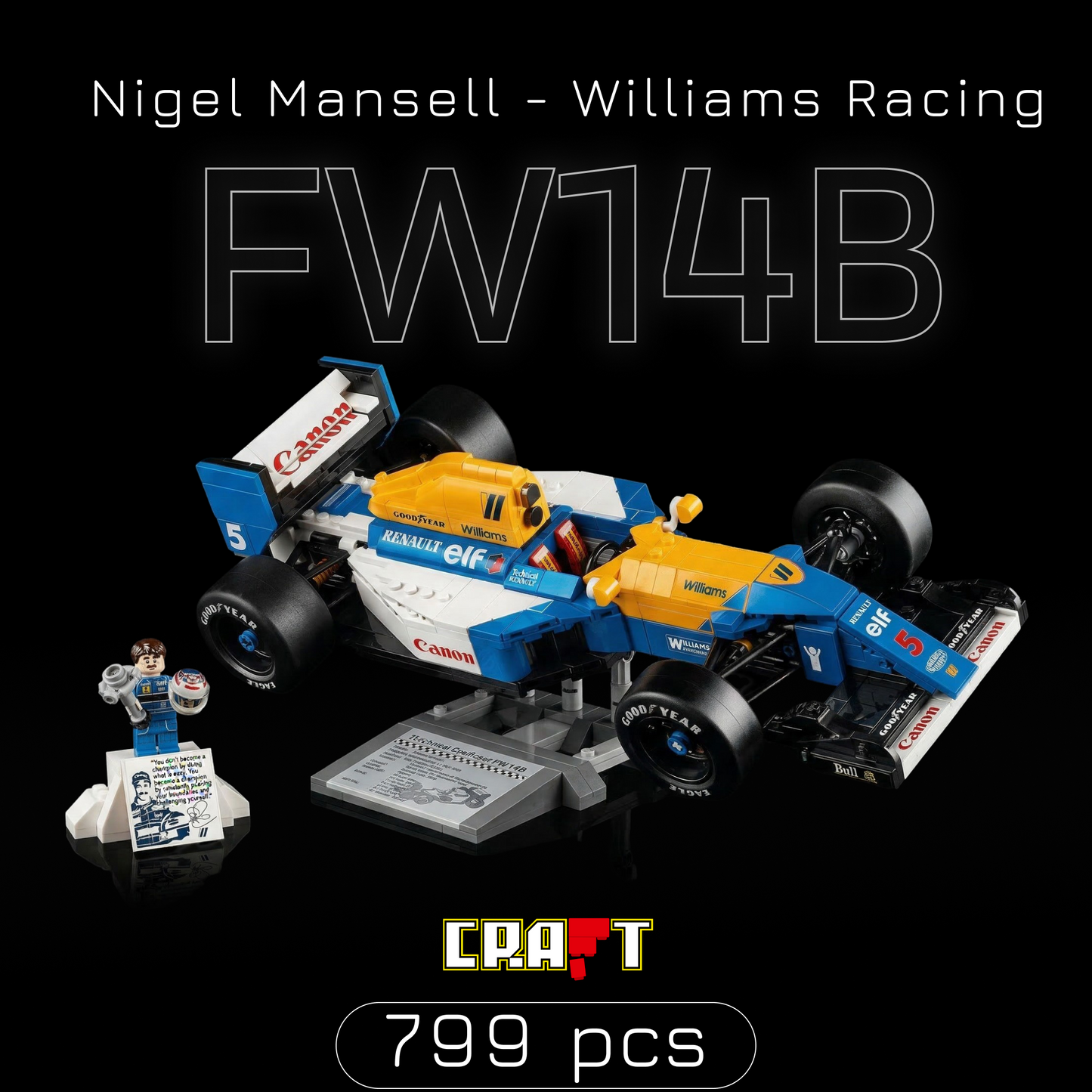 Nigel Mansell - Williams Racing FW14B (799 pe&ccedil;as)