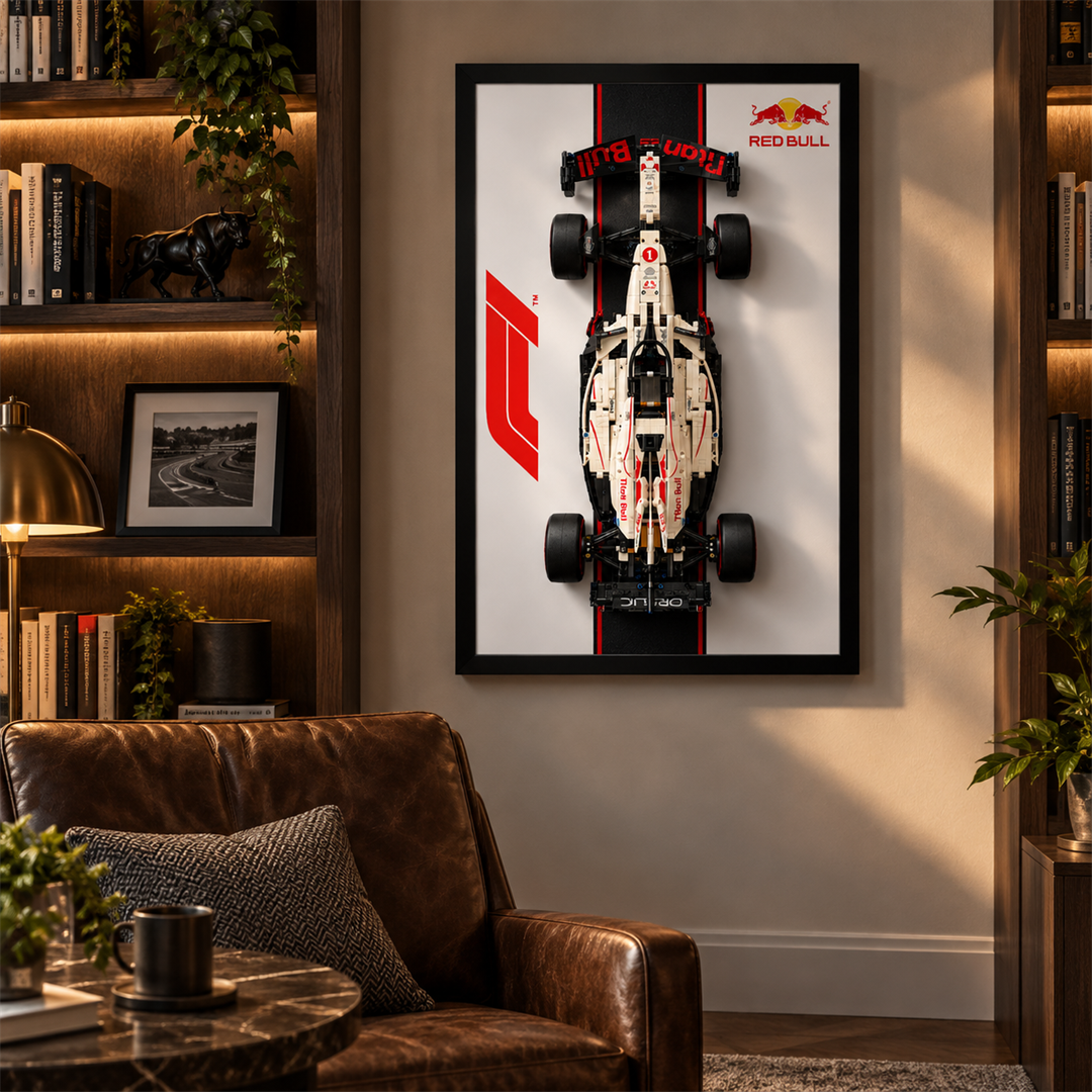 Quadro para F&oacute;rmula 1 - Max Verstappen RB21 com listra