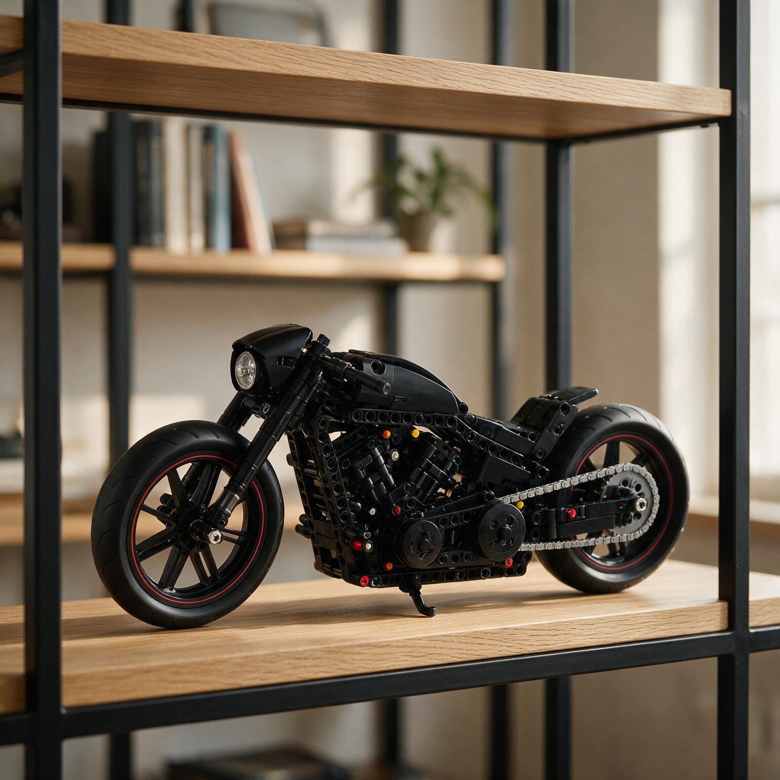 Harley Davidson Black Rod 562 pe&ccedil;as em Prateleira de Colecionador