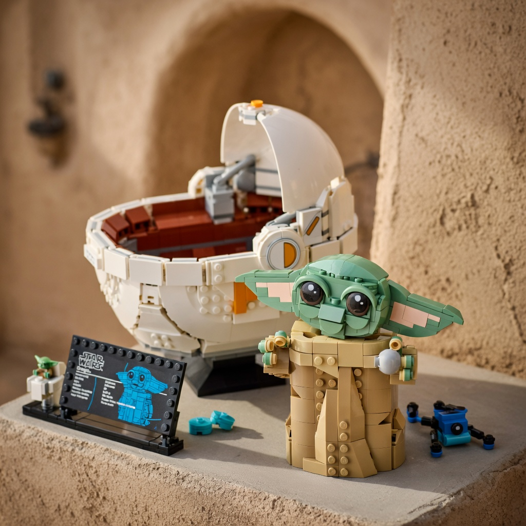 Baby Yoda no Carrinho Flutuante (1048 pe&ccedil;as)