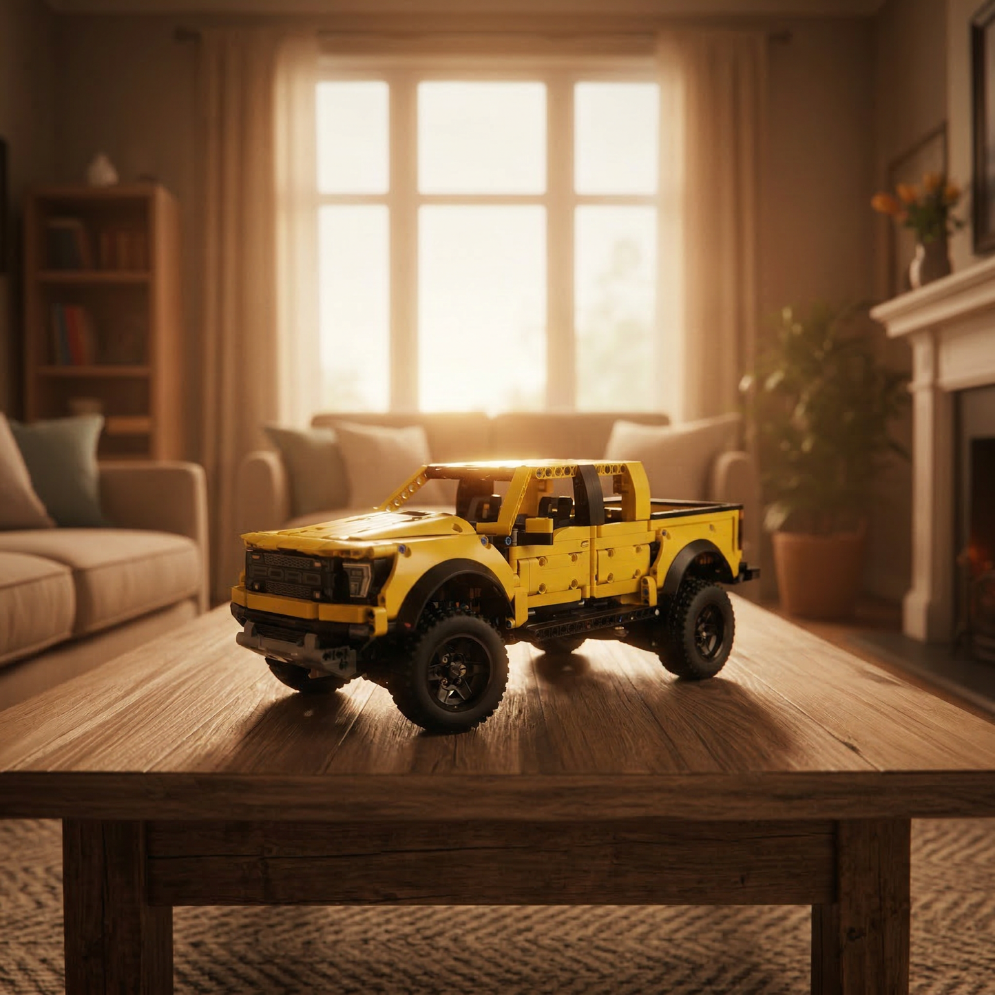 Ford F-150 Raptor Amarelo (1379 pe&ccedil;as)