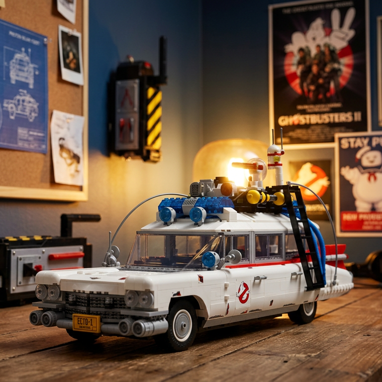 Cadillac ECTO-1 dos Ca&ccedil;a-Fantasmas (2352 pe&ccedil;as)