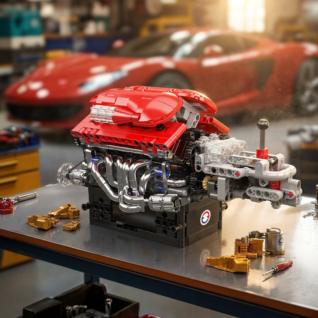 Motor Supercar com Transmiss&atilde;o V12 (863 pe&ccedil;as)