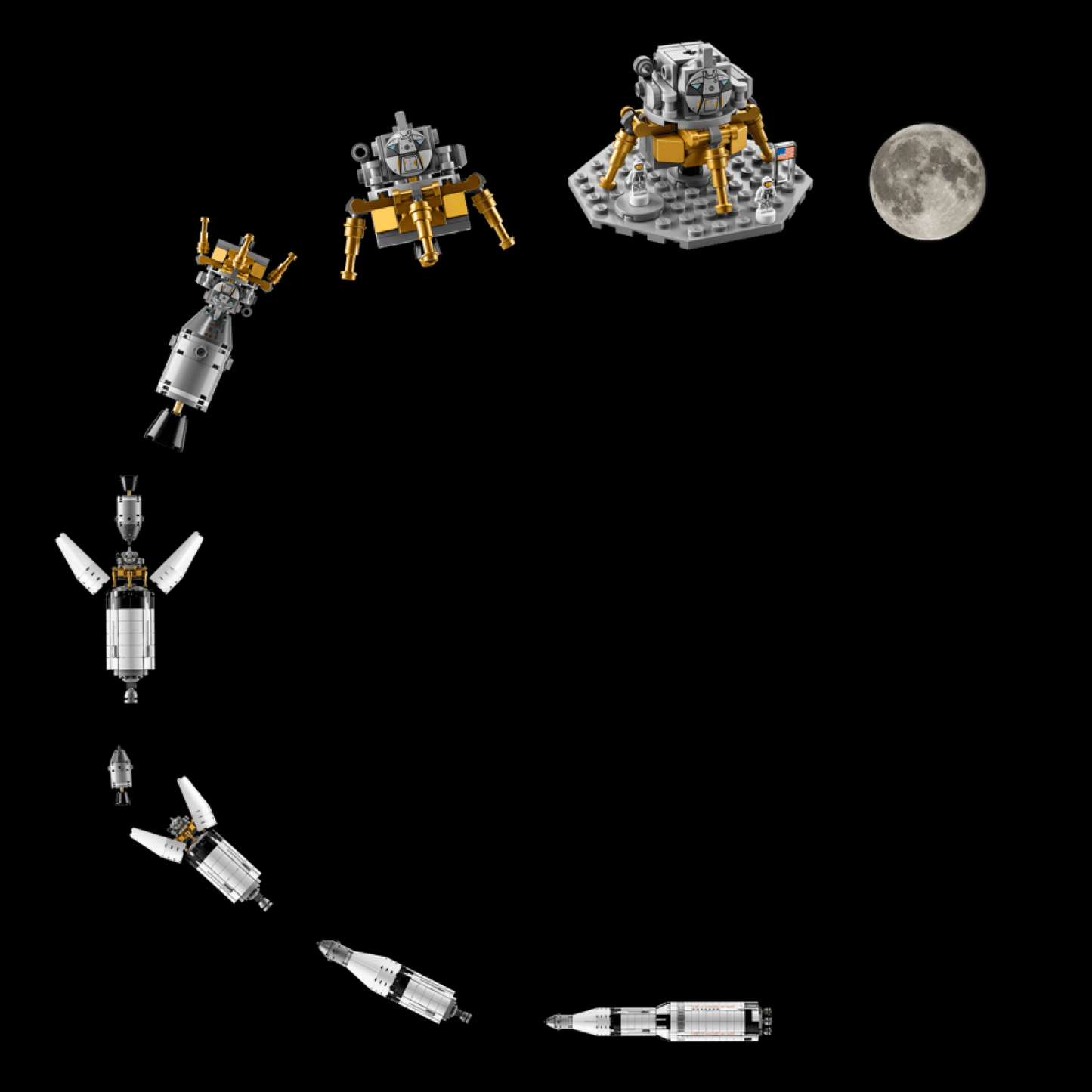 Saturno V: Miss&atilde;o Lunar Apollo (1969 pe&ccedil;as)
