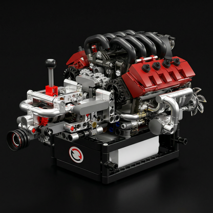 Motor com Transmiss&atilde;o V8 (787 pe&ccedil;as)