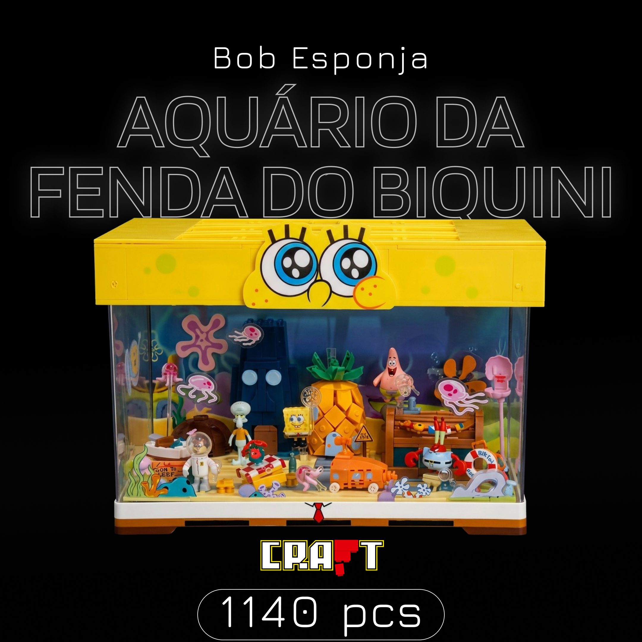 Bob Esponja - Praia da Fenda do Biquini (1140 pe&ccedil;as)