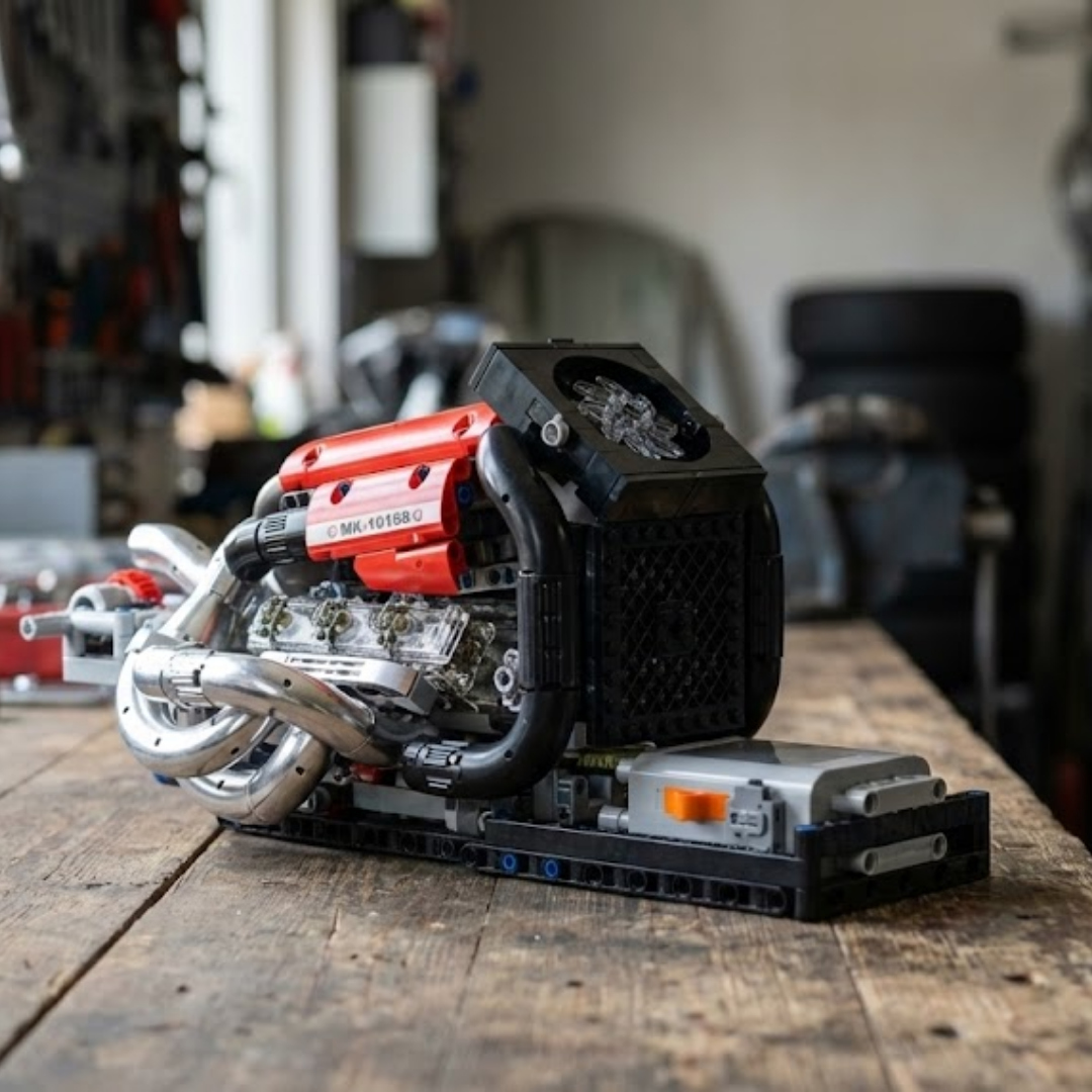 Motor V6 STR13 Motorizado (980 pe&ccedil;as) - Brics Craft