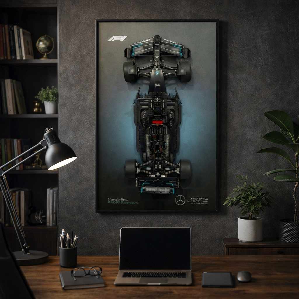 Quadro Fosco para a F&oacute;rmula-1 Mercedes-AMG W14