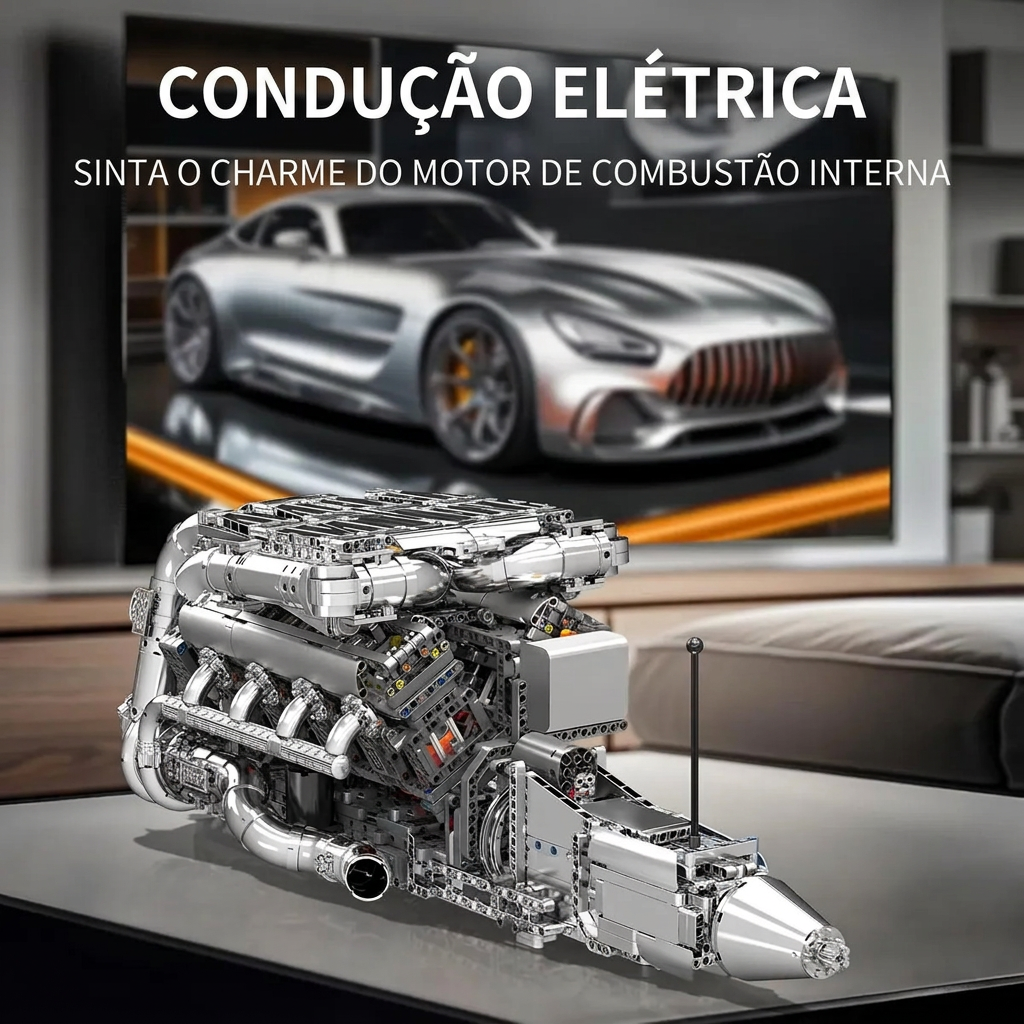 Motor Hypercar com C&acirc;mbio W16 (2899 pe&ccedil;as)
