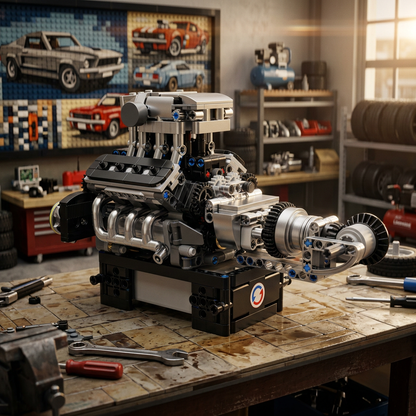 Motor V8 Turbinado (737 pe&ccedil;as)