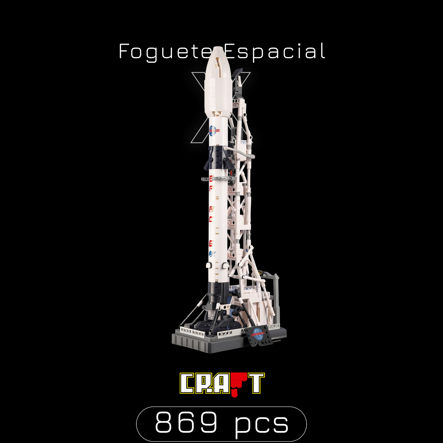 Foguete Espacial SpaceX Falcon 9 (869 pe&ccedil;as)